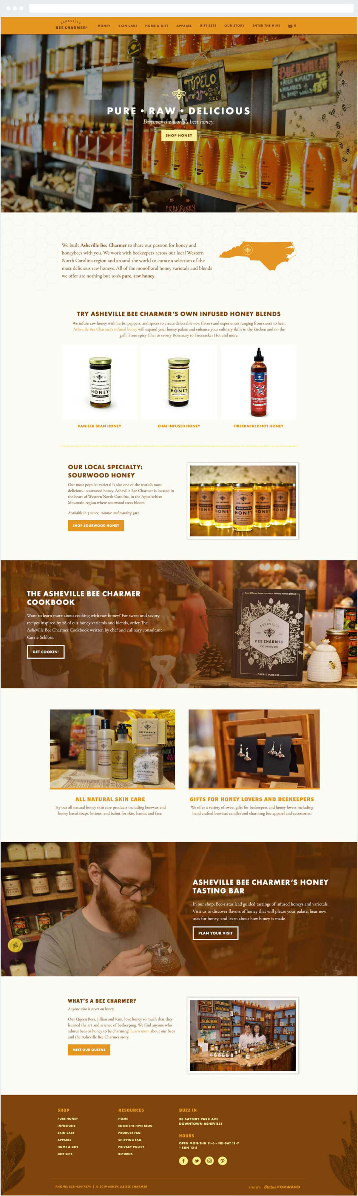 New Website Design for Asheville Bee Charmer