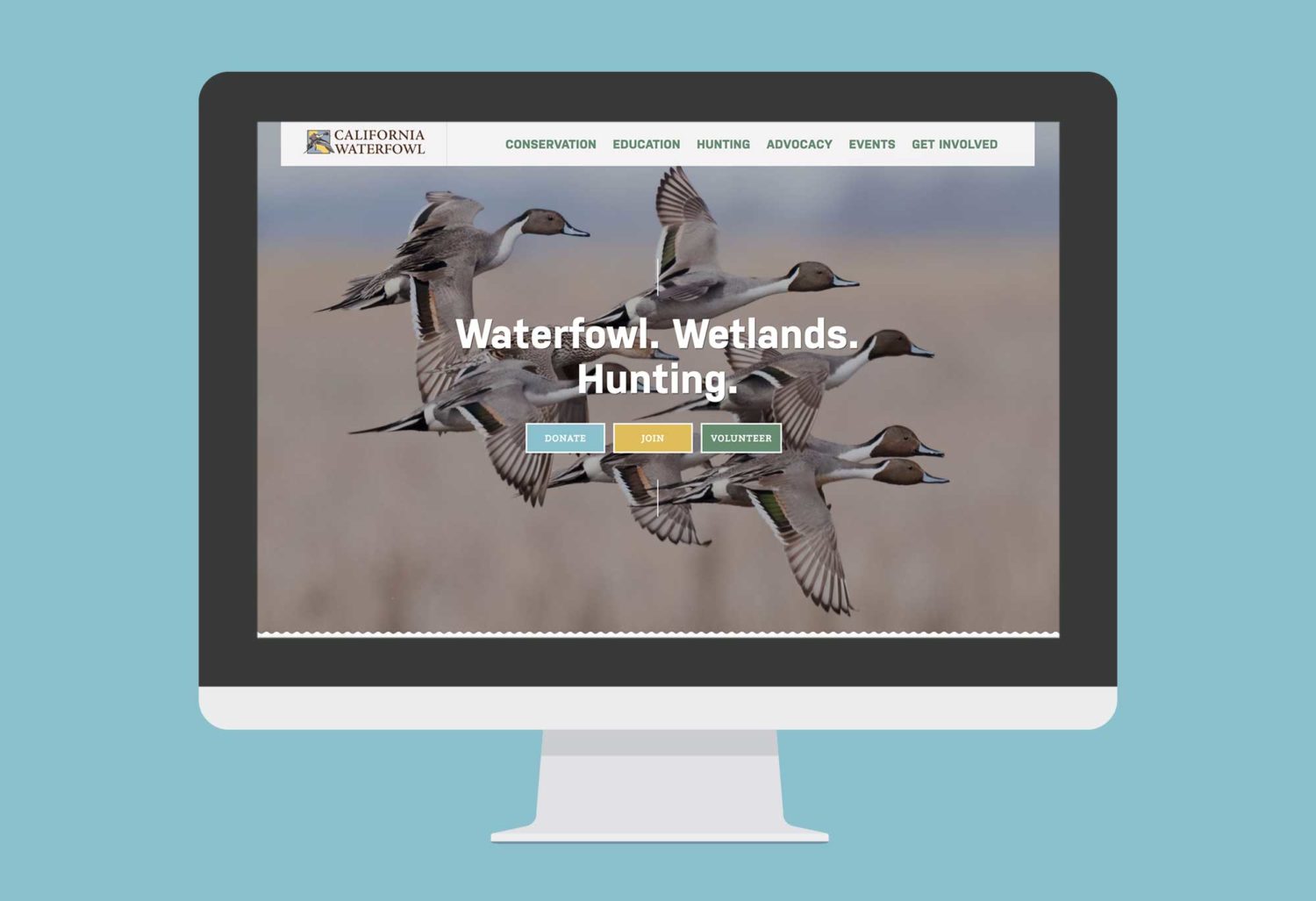 California Waterfowl Home Page Design