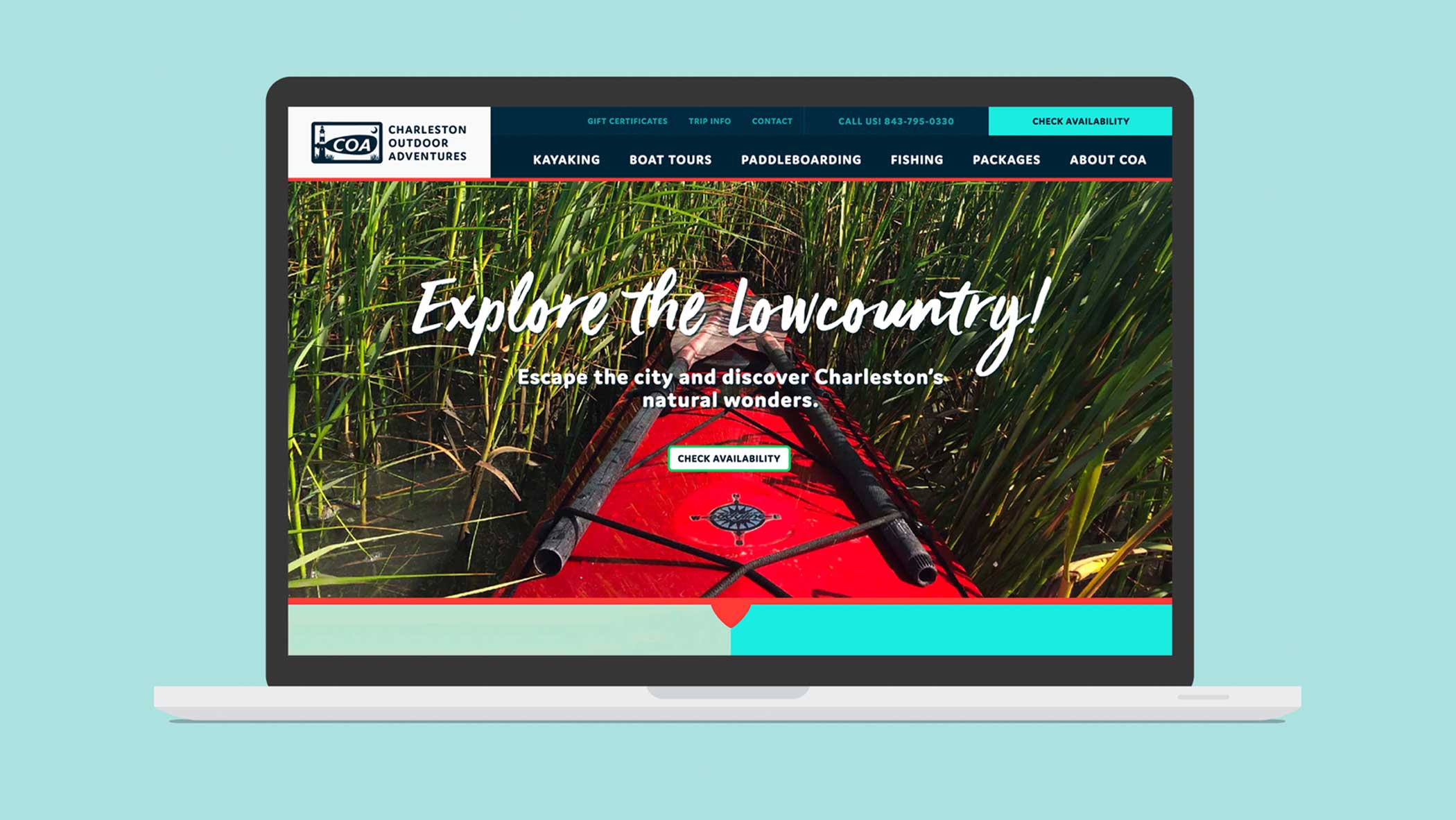 Charleston Outdoor Adventures Website Design