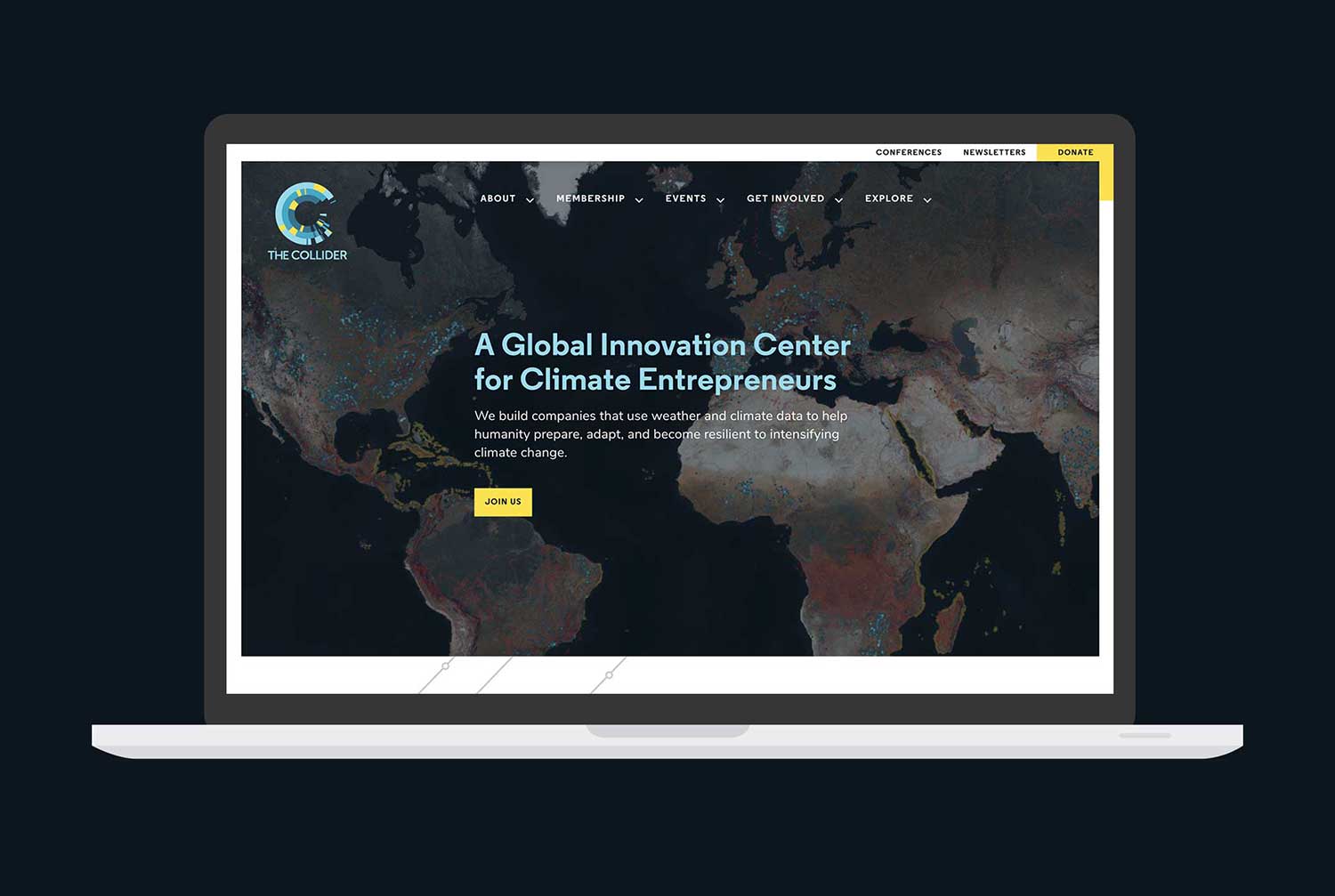 Collider website design