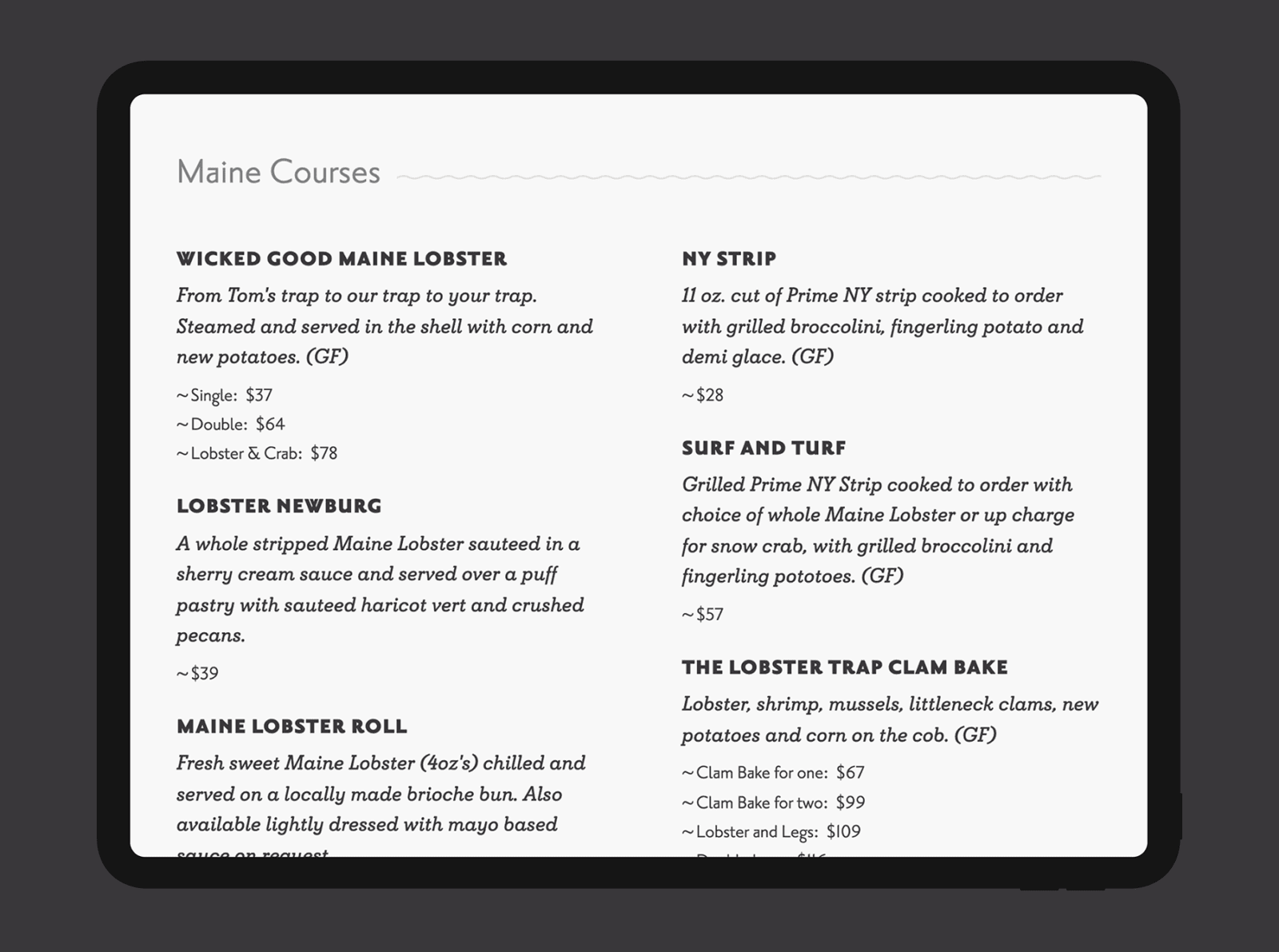 The Lobster Trap Status Forward