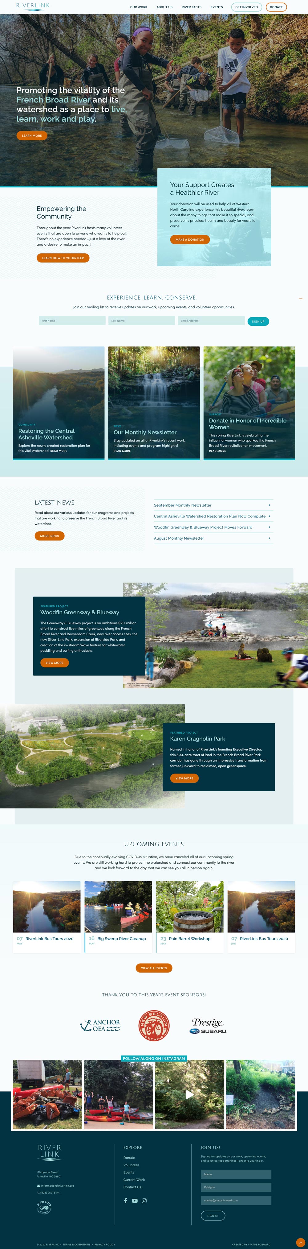 Riverlink Home Page Website Design