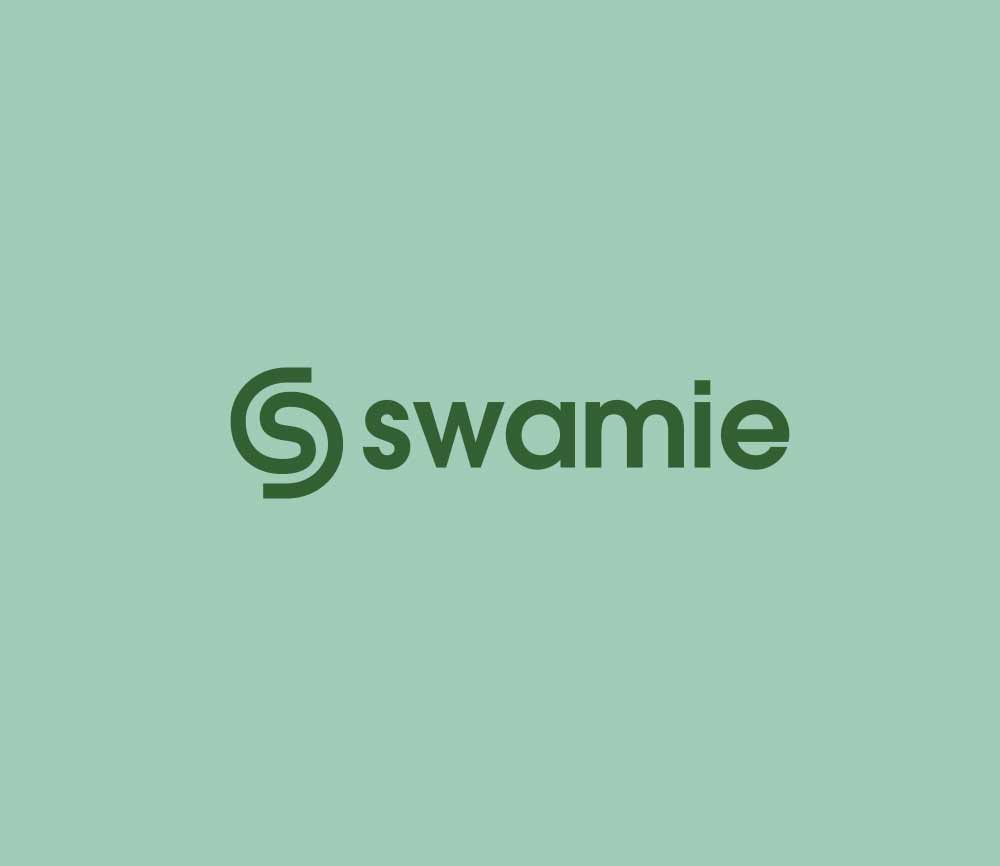 Swamie logo on teal