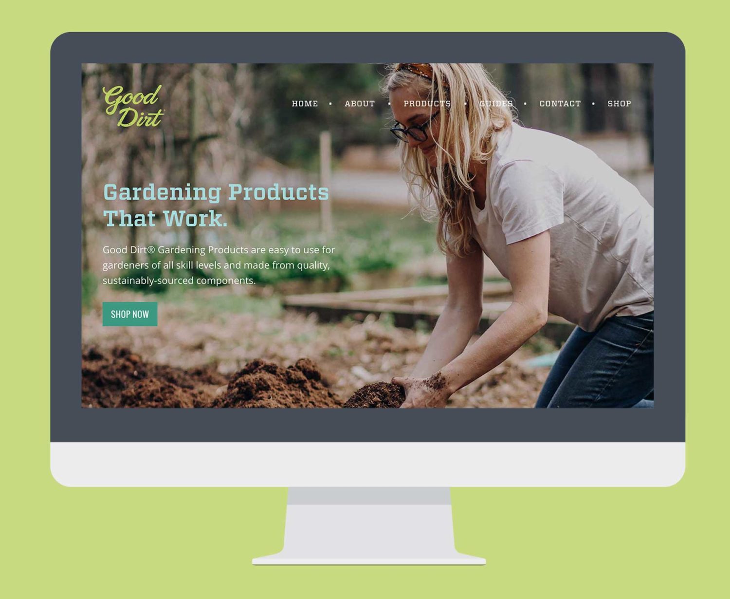Good Dirt Website Home Page Design