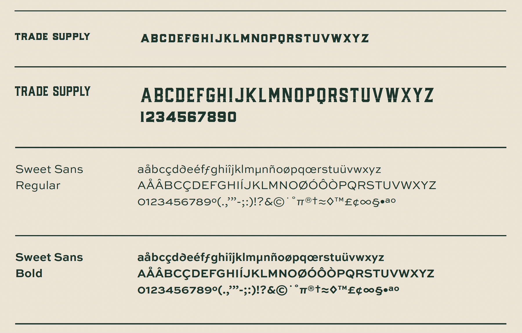 Type used for brand elements